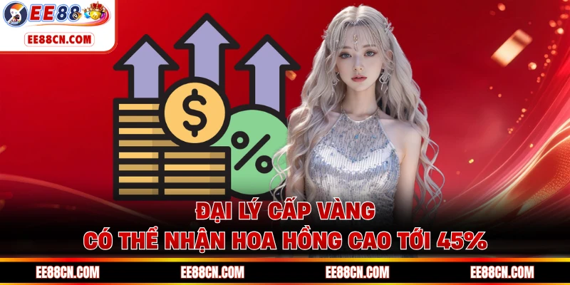 Đại lý cấp Vàng có thể nhận hoa hồng cao tới 45%